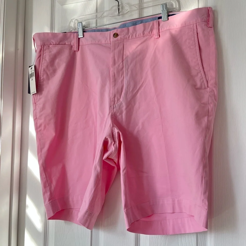 Polo Ralph Lauren Classic Fit 9 Inch Stretch Twill Shorts Pink Size 44
